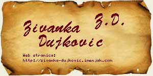 Živanka Dujković vizit kartica